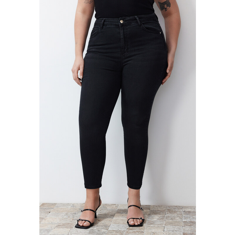 Trendyol Curve Black Slimming Effect Super High Waist Skinny Jeans