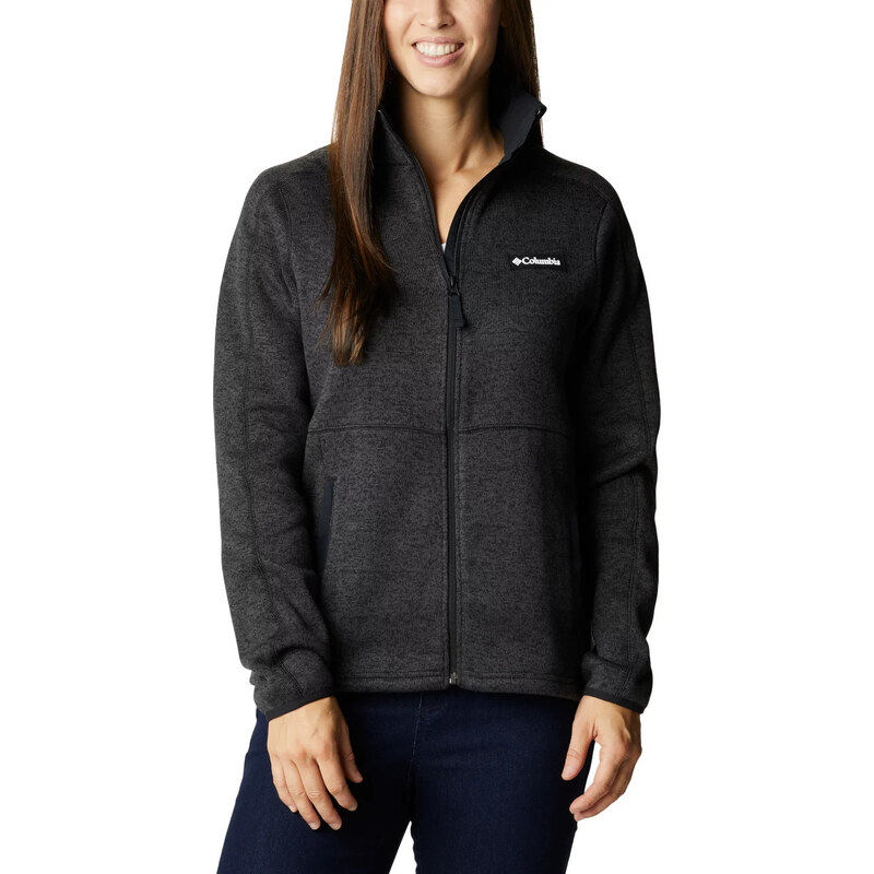 Černá melírovaná fleecová mikina Columbia Sweater Weather Full Zip 109522928