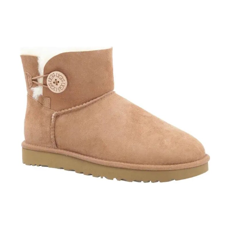 UGG Kůžoné sněhule Mini Bailey Button II | s příměsí vlny