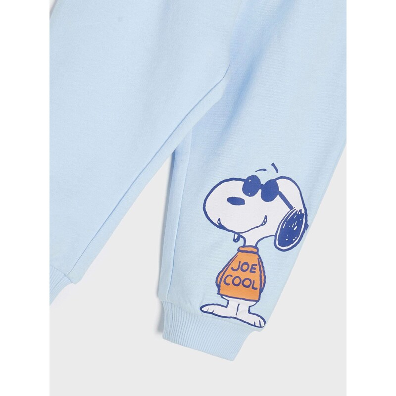 Sinsay - Tepláky jogger Snoopy - světle modrá