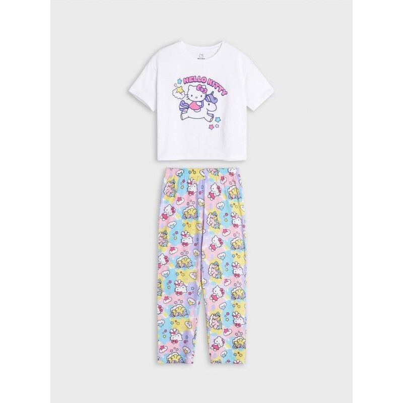 Sinsay - Pyžamová souprava Hello Kitty - bílá