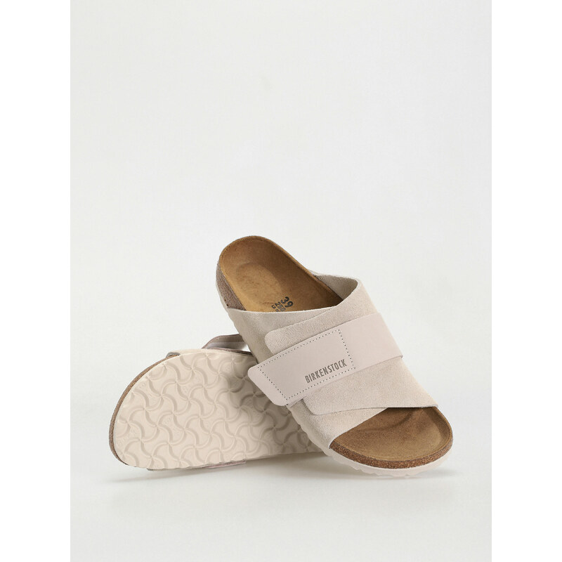 Birkenstock Kyoto Nubuck Suede Leather Narrow (antique white)béžová