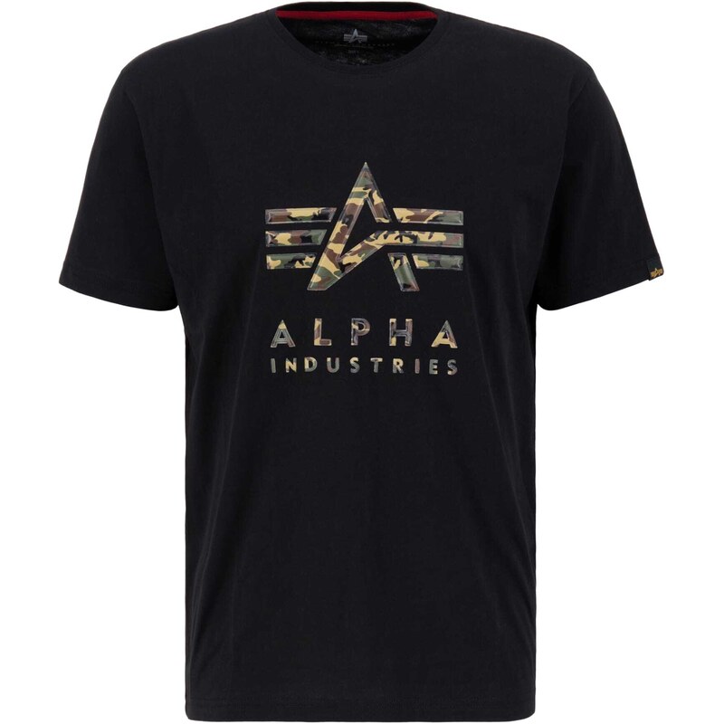 ALPHA INDUSTRIES Tričko Camo PP T hnědá / khaki / zelený melír /