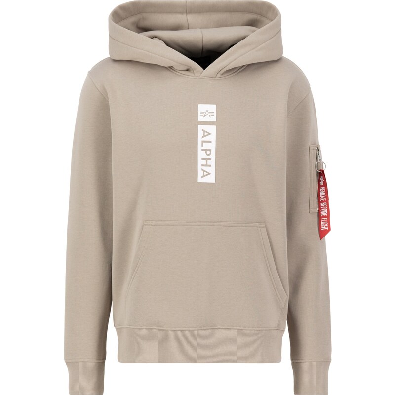 ALPHA INDUSTRIES Mikina písková / bílá