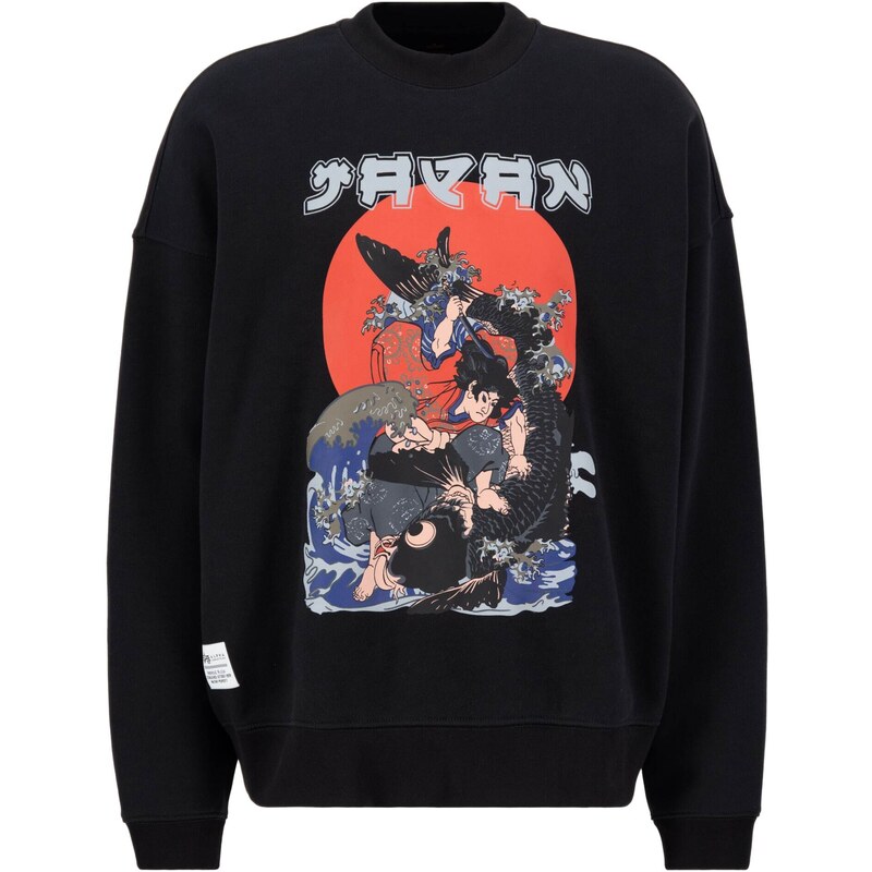 ALPHA INDUSTRIES Mikina Japan Warrior tělová / enciánová modrá /