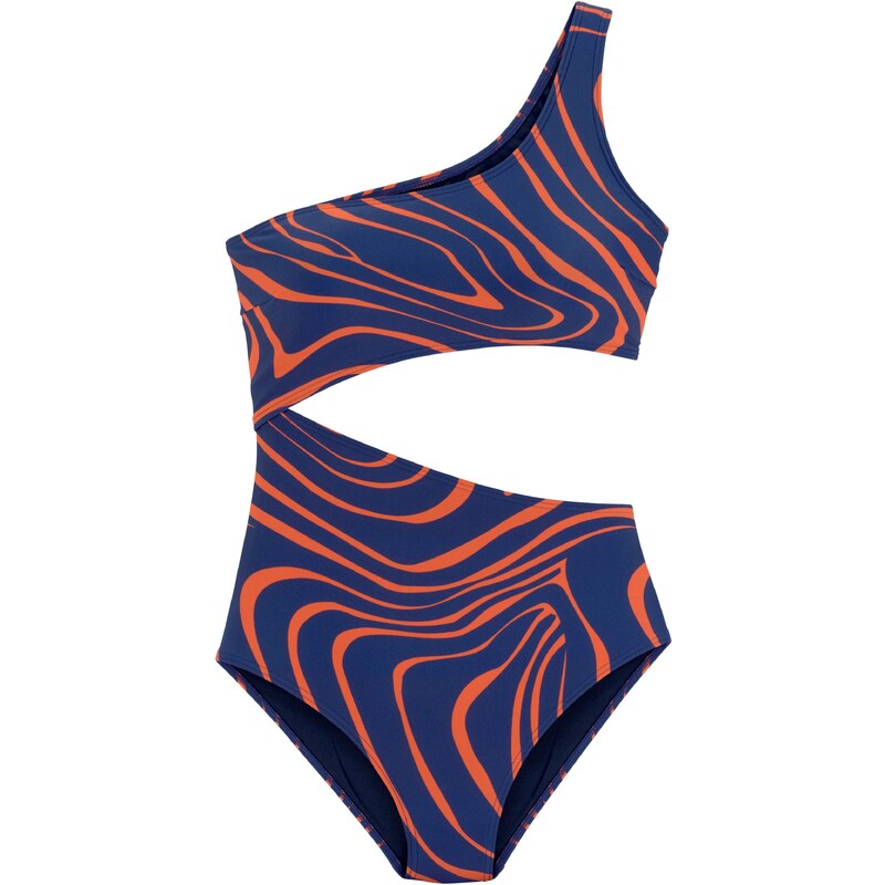 BUFFALO Plavky Monokini Dune tmavě modrá / oranžová 94193869