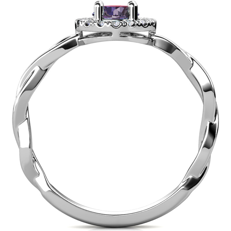 Royal Exklusive Royal Fashion stříbrný pozlacený prsten Alexandrit DGRS0023-WG