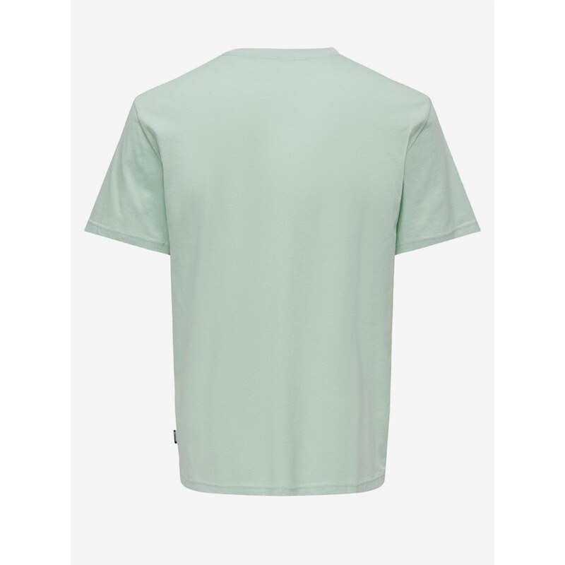 Světle zelené pánské tričko ONLY & SONS Kolton - Pánské