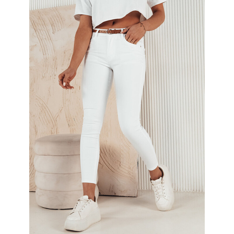 CLARET dámské džínové kalhoty bílé Dstreet