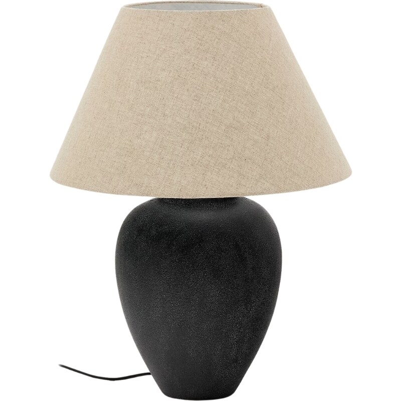Černá keramická stolní lampa Kave Home Mercadal