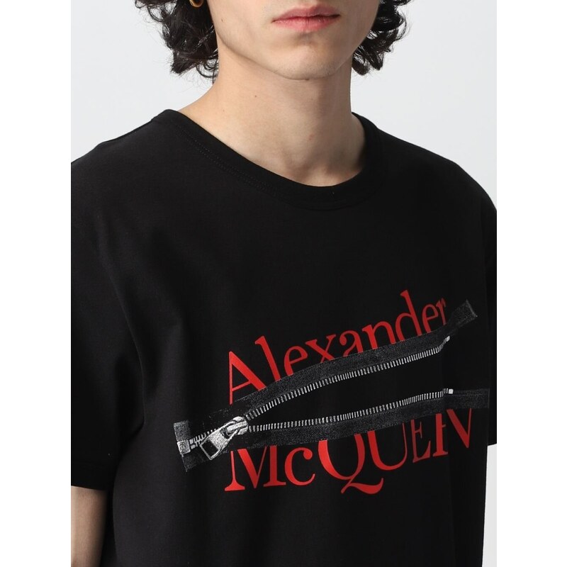 ALEXANDER MCQUEEN Zipper Black tričko