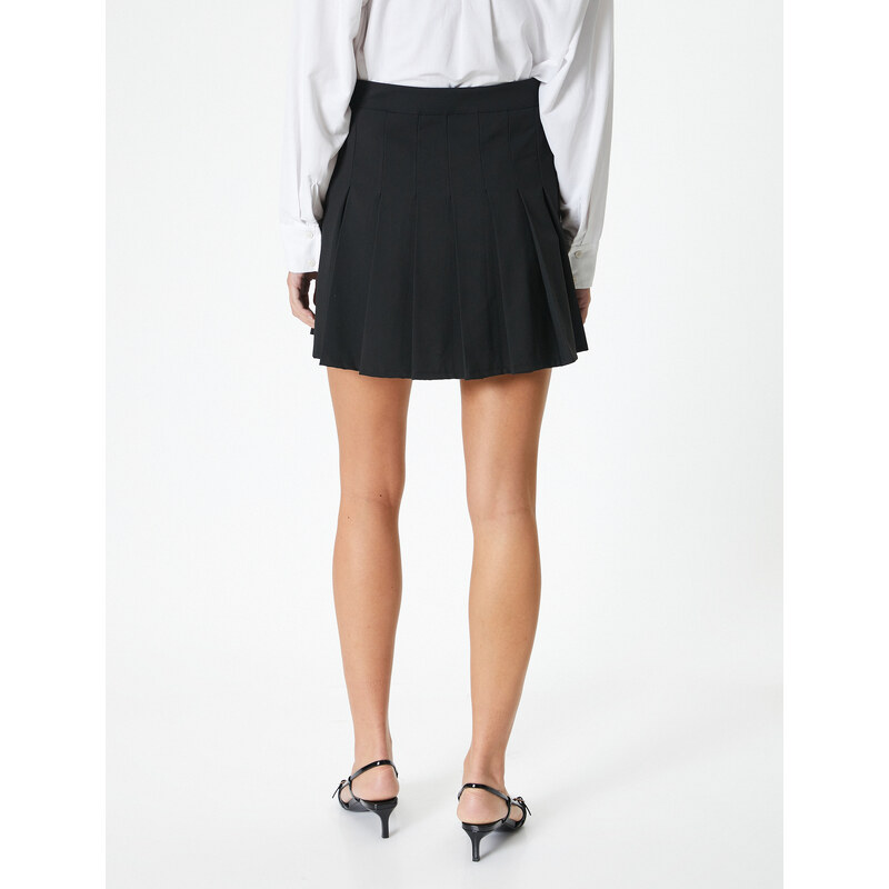 Koton Mini Pleated Skirt Normal Waist Zipper Closure