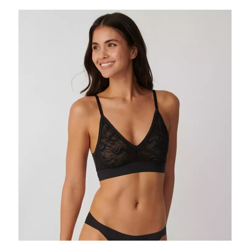 Triumph Dámská podprsenka GO Allround Lace Bralette černá 0004 - Sloggi