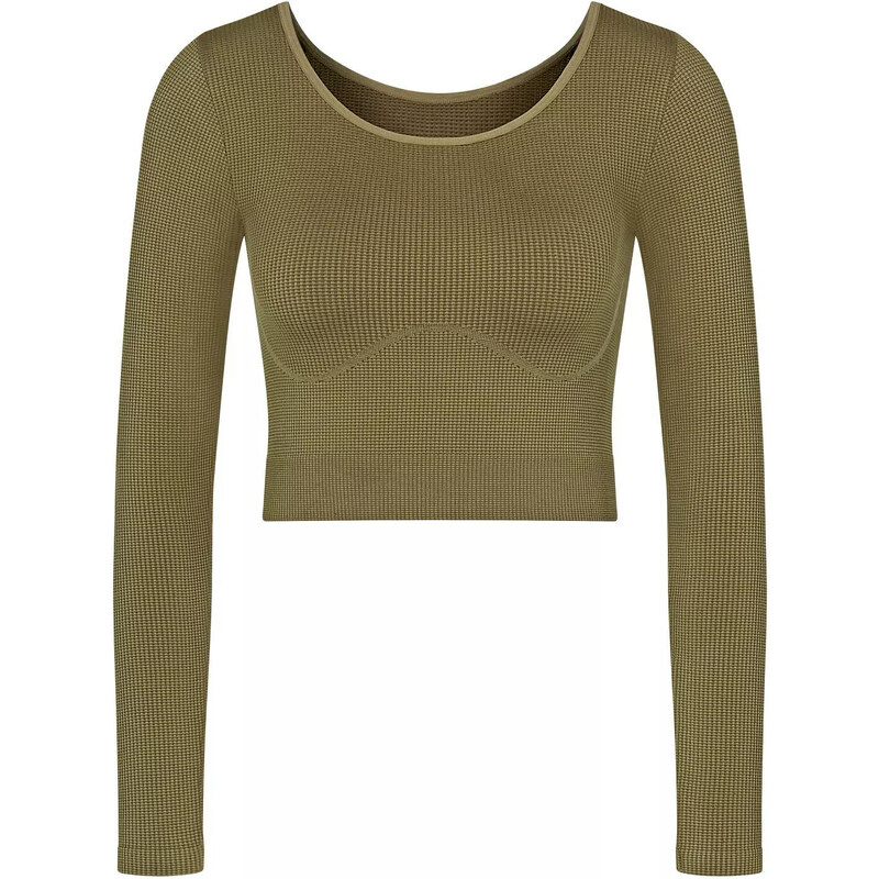 Dámský top EVER Infused CBD Crop top LS - GREEN - zelený 7309 - SLOGGI