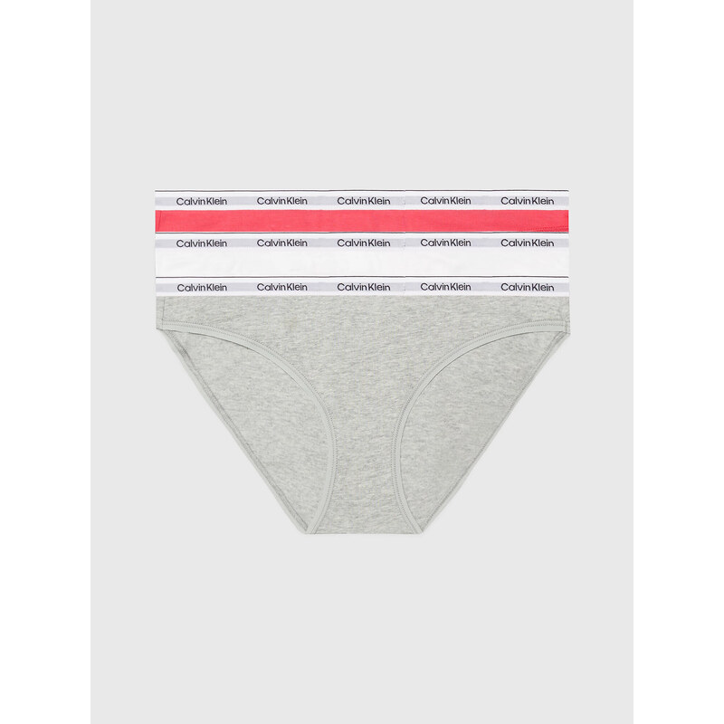 Dámské kalhotky 3Pack 000QD5207E NP4 vícebarevné - Calvin Klein