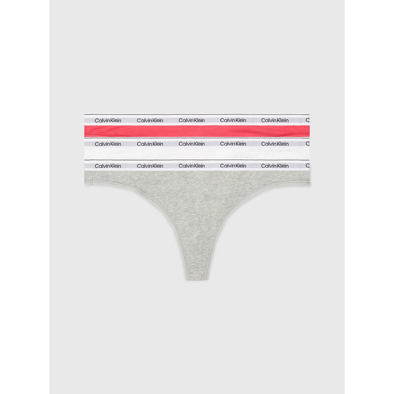 Dámská tanga 3Pack 000QD5209E NP4 vícebarevné - Calvin Klein 90943323