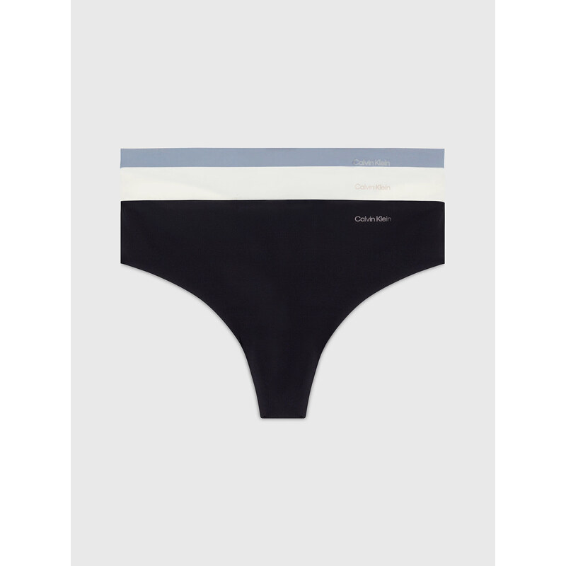 Dámská tanga 3Pack 000QD3558E NP0 vícebarevné - Calvin Klein
