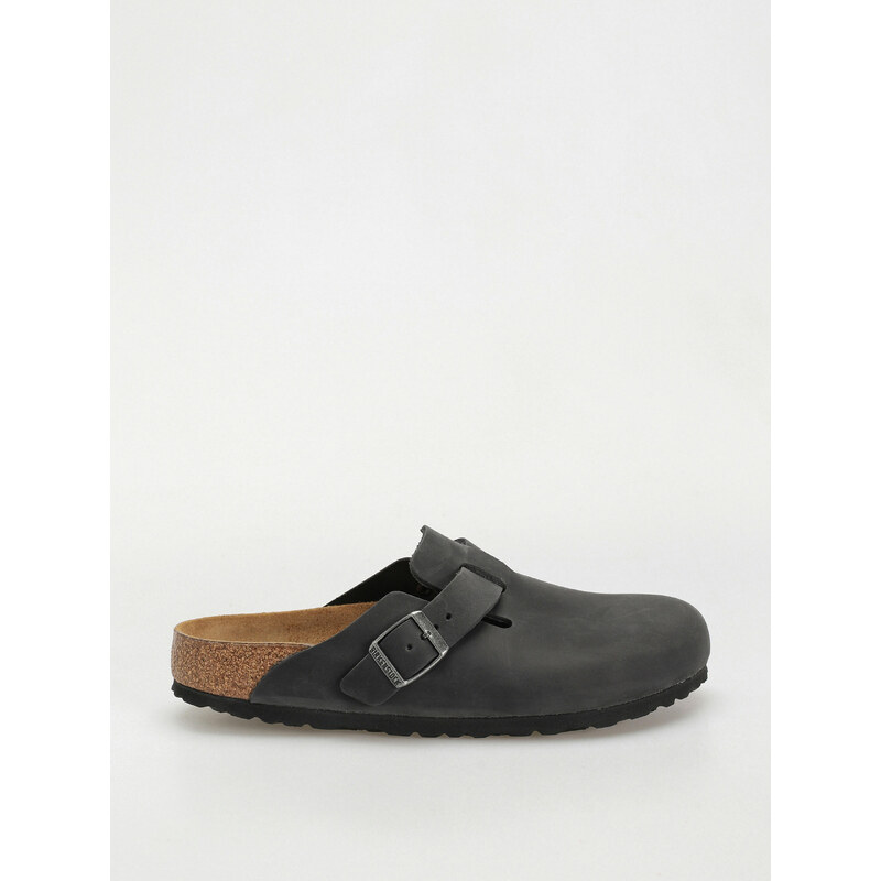 Birkenstock Boston Oiled Leather Narrow (black)šedá