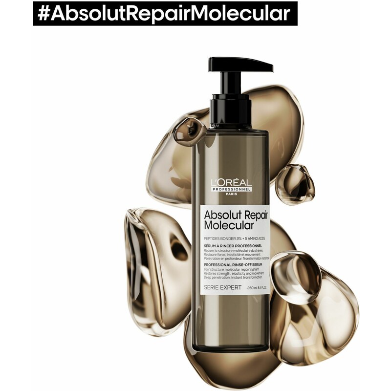 L´Oréal Professionnel Sérum pro poškozené vlasy Absolut Repair Molecular (Professional Rinse-Off Serum) 250 ml