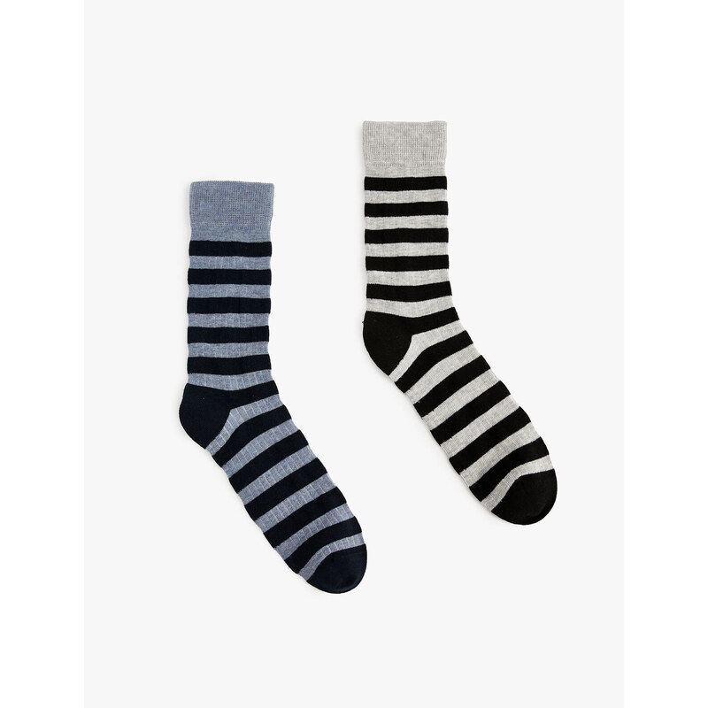 Koton Set of 2 Multicolored Striped Socks