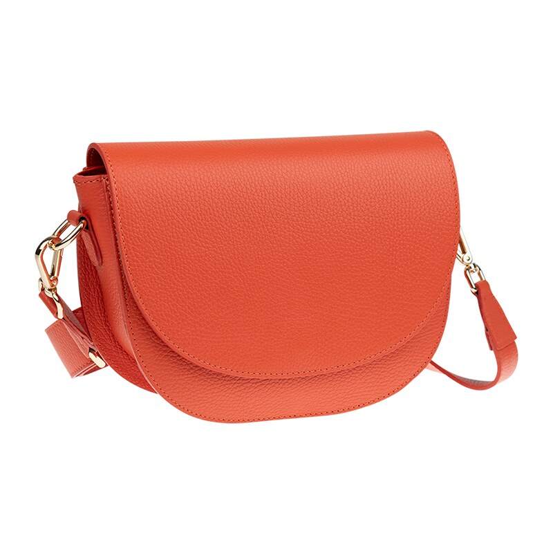 Oranžová kožená italská crossbody kabelka Ramona Arancione