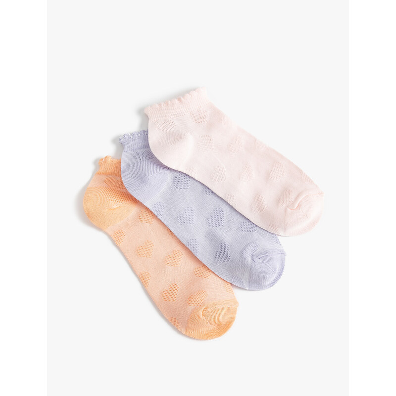 Koton Set of 3 Textured Booties Socks