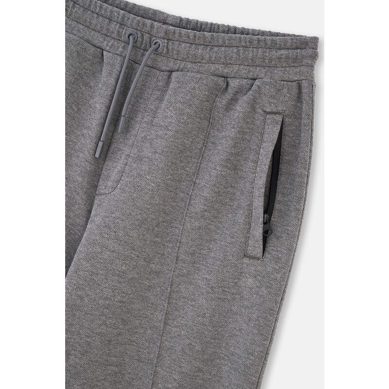 Dagi Anthracite Melange Ribbed Detail Sweatpants