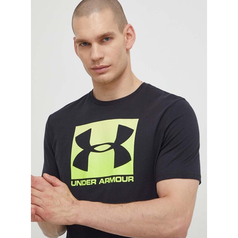 Tričko Under Armour černá barva, s potiskem, 1329581