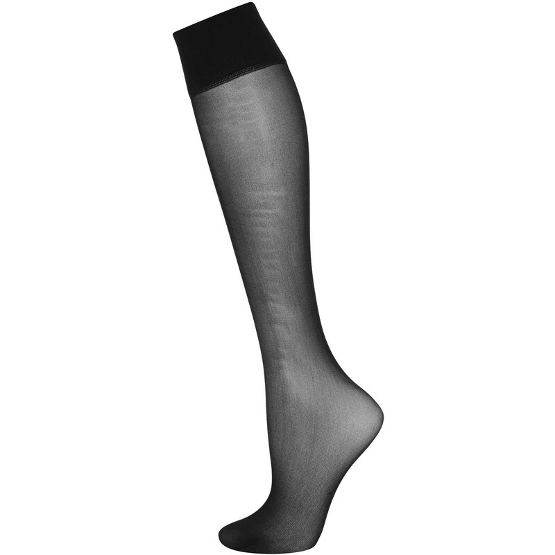Topshop Black Sheer Knee High Socks
