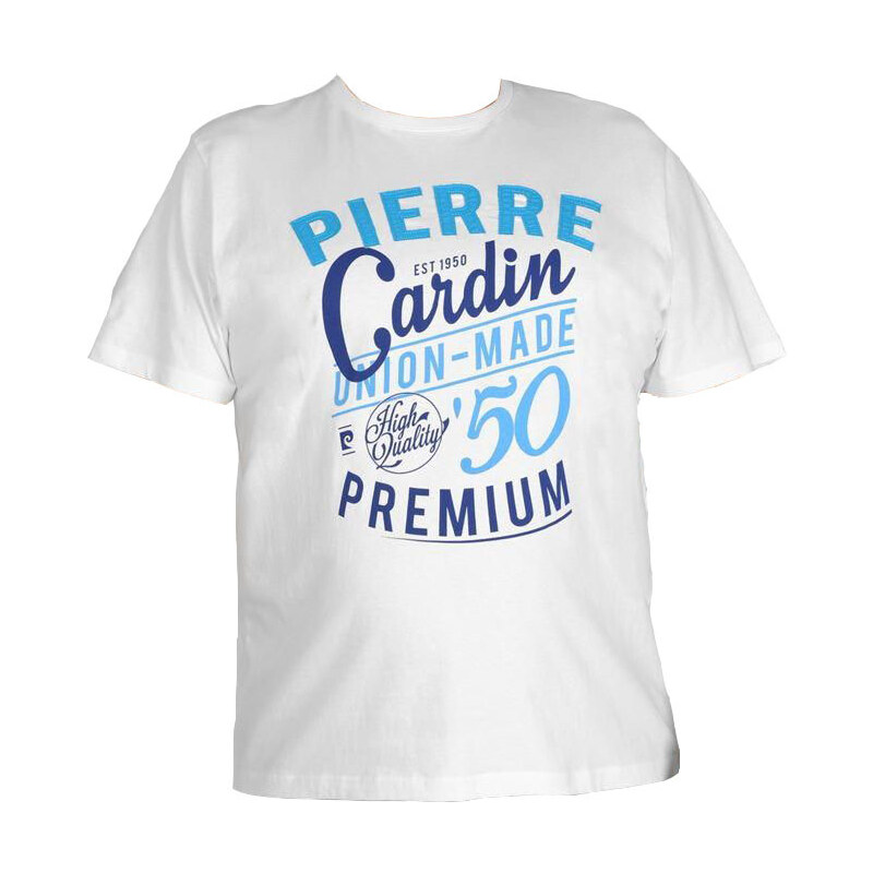pánské tričko PIERRE CARDIN - WHITE - 4XL