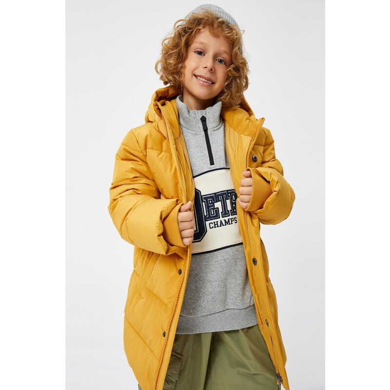 Koton Boys Mustard Coat