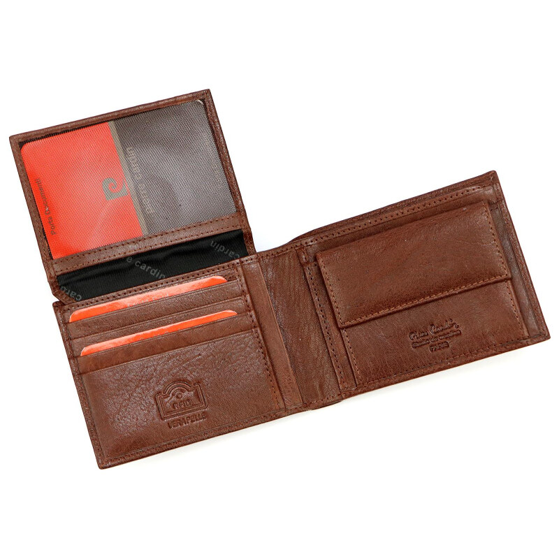 Hnědá značková pánská peněženka Pierre Cardin (GPPN424)
