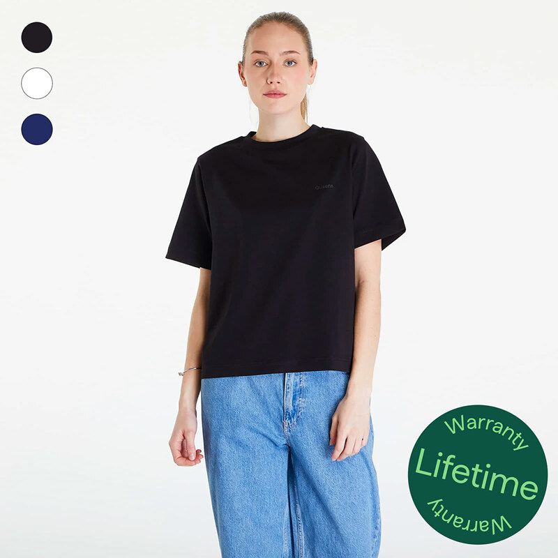 Tričko Queens 3-Pack Womens Essential Tonal Print Black/ White/ Navy 107432180