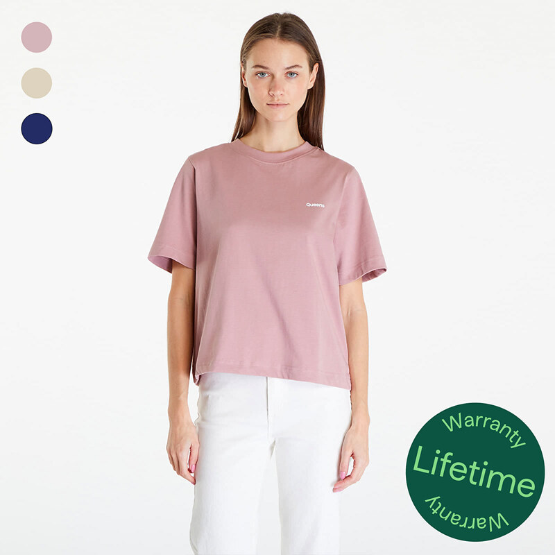 Tričko Queens 3-Pack Womens Essential Contrast Print Pink/ Sand/ Navy 90378063