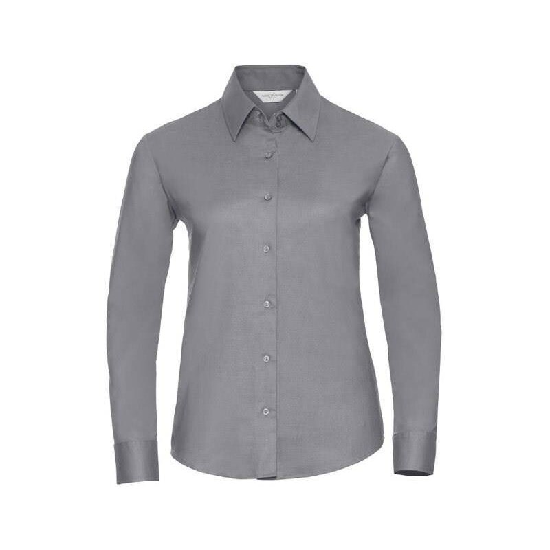 RUSSELL Womens Long Sleeve Shirt, Easy Care, Oxford R932F 70/30