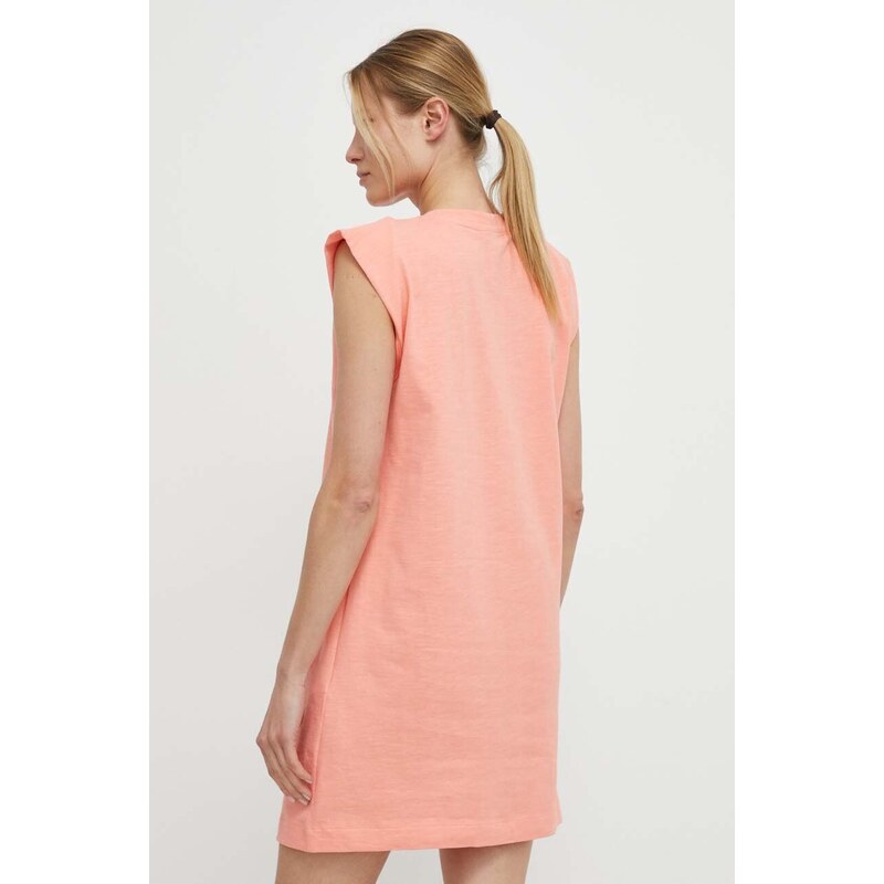 Bavlněné šaty Guess ATHENA oranžová barva, mini, oversize, V4GK05 KC641