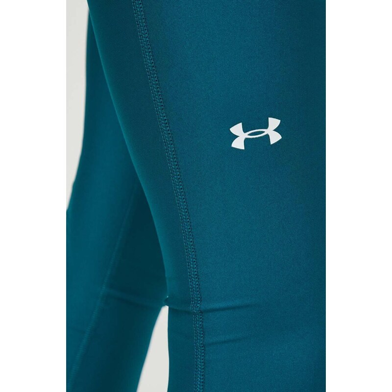 Tréninkové legíny Under Armour zelená barva, hladké, 1365336