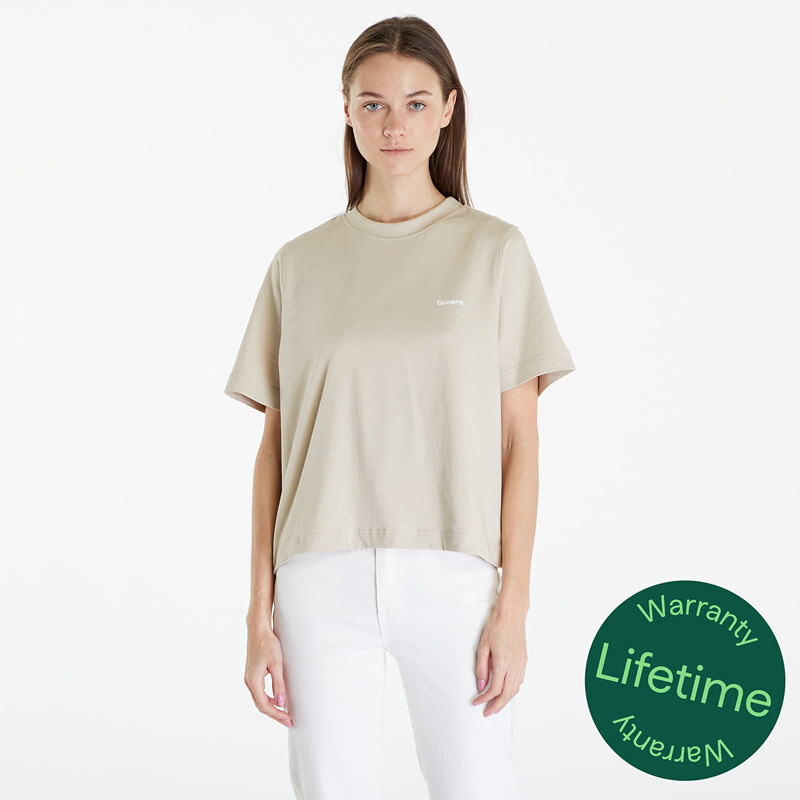 Tričko Queens Womens Essential T-Shirt With Contrast Print Sand XS 90378057