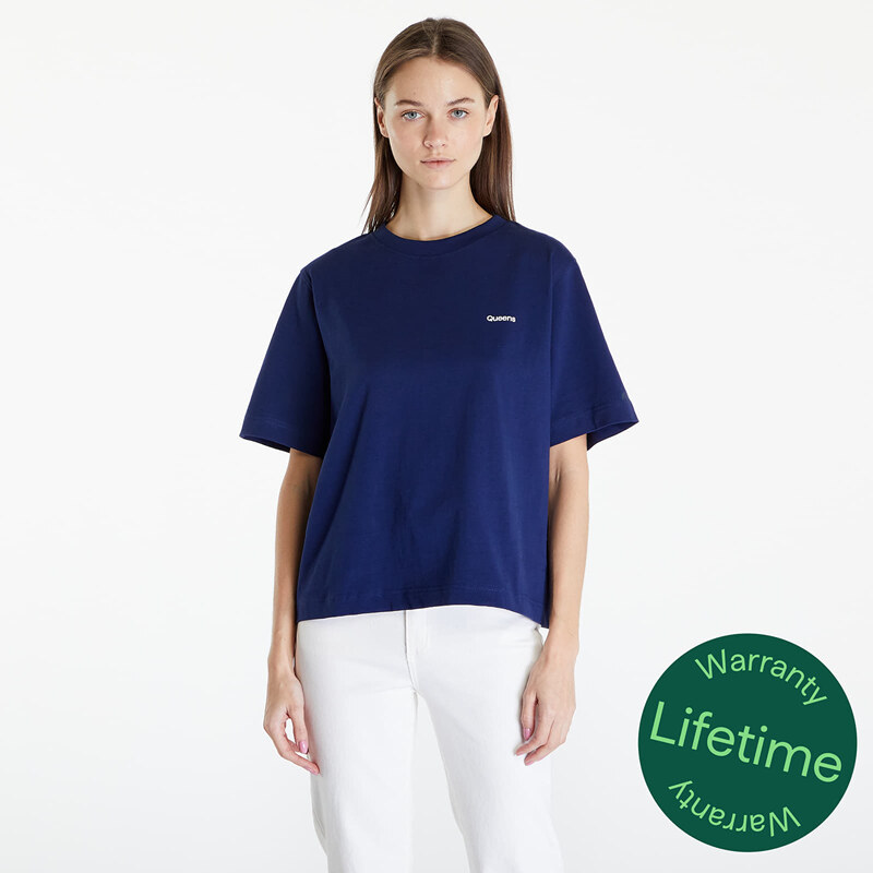 Tričko Queens Womens Essential T-Shirt With Contrast Print Navy L 90378082