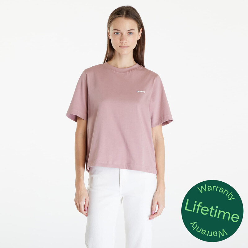 Tričko Queens Womens Essential T-Shirt With Contrast Print Pink S 90378083