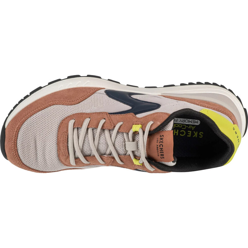 ŠEDO-HNĚDÉ PÁNSKÉ POHODLNÉ TENISKY SKECHERS FURY - FURY LACE LOW Šedá