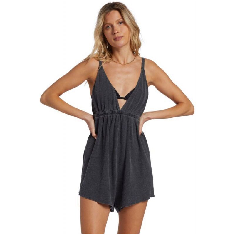 Billabong OVERA BIABONG ON VACAY ROMPER WMS - šedá -