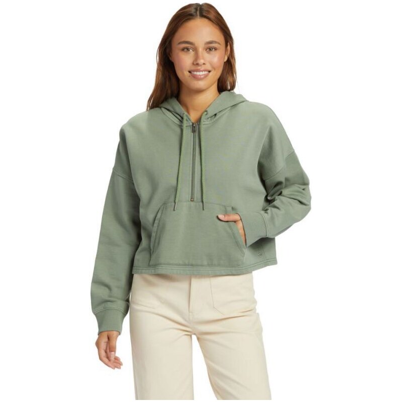 MMIKINA ROXY DRAKES COVE HAF ZIP - zeená - 90953965