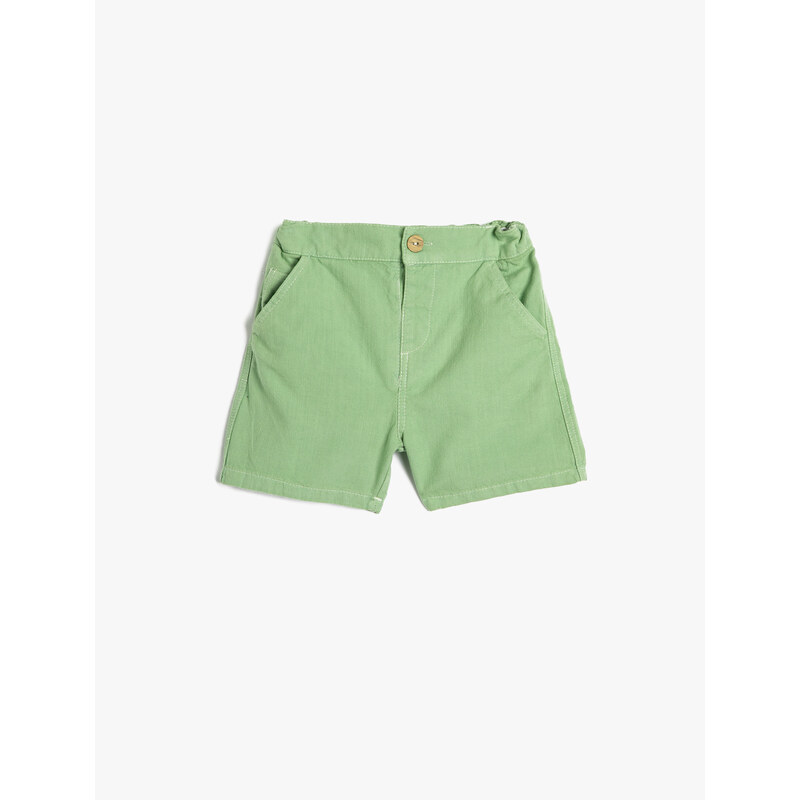 Koton The Shorts Waist Elasticated Basic. Cotton With Pocket.