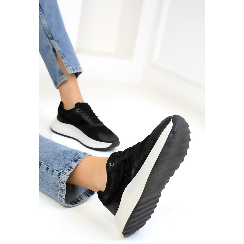 Soho Women's Black Sneakers 19006