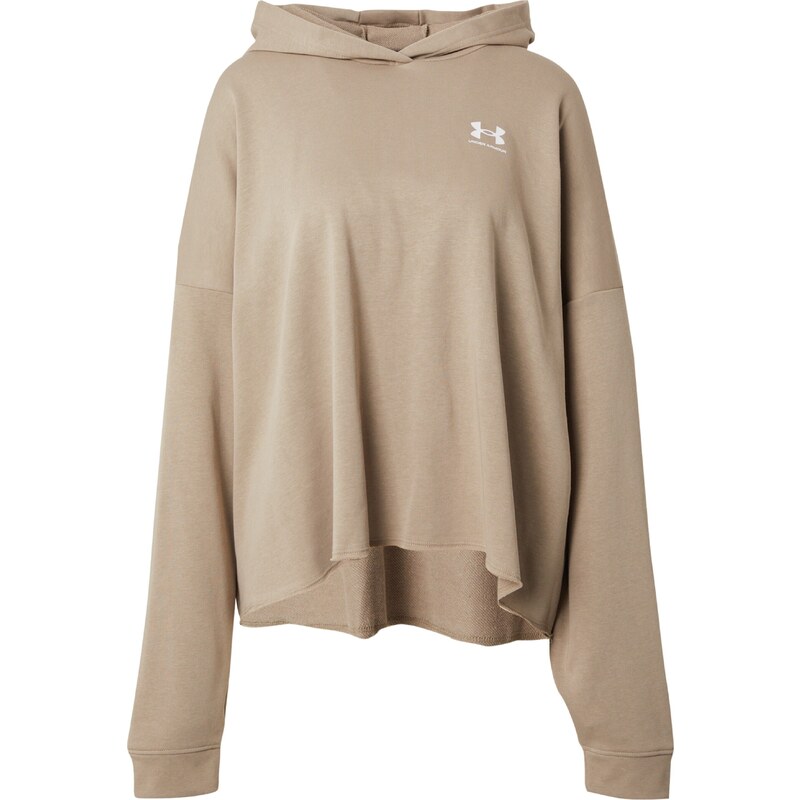 UNDER ARMOUR Funkční tričko Rival tmavě béžová / bílá