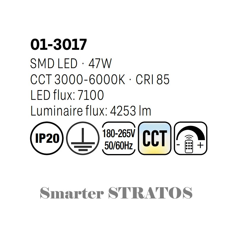 Světla a lustry REDO GROUP LED přisazené stropní svítidlo Redo 01-3017 STRATOS/CCT LED 47W