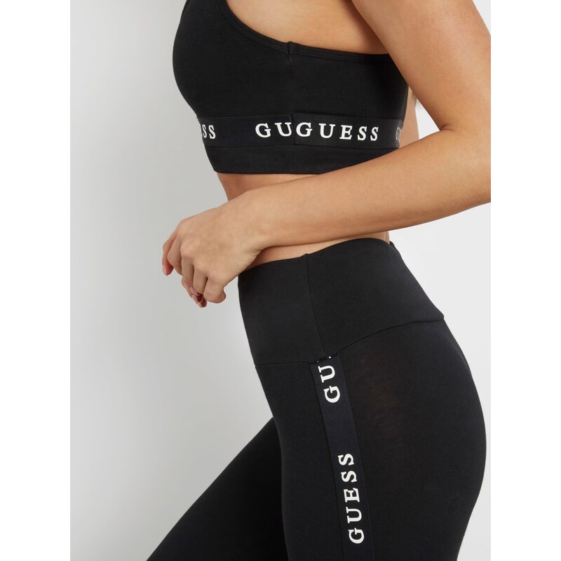 Guess aline leggings 4/4 eco j. str BLACK