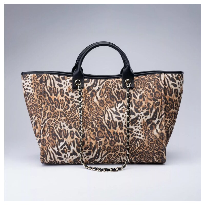 Guess canvas printed bag LEOPARD