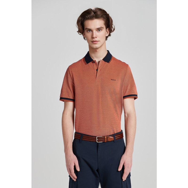POLOKOŠILE GANT 4-COL OXFORD SS PIQUE SWEET ORANGE